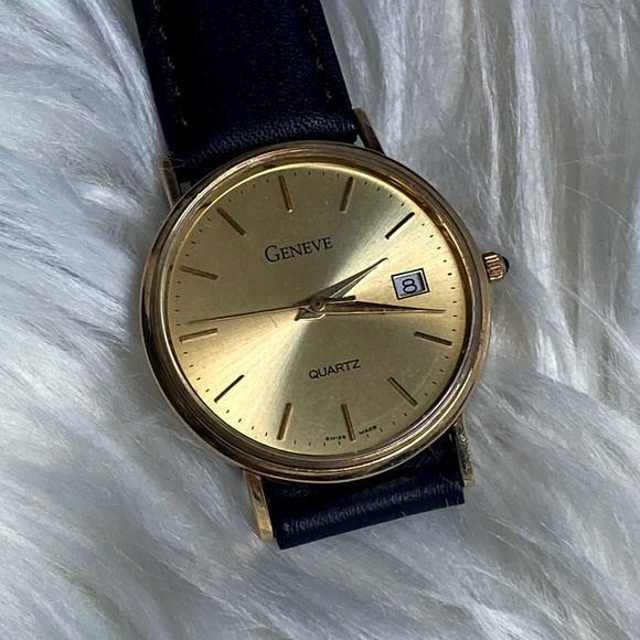 Fine VINTAGE 14K GOLD Geneve Men's Quartz Watch 🌻 - Picture 5 of 8